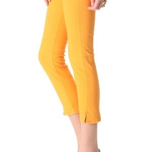 Free People Mustard Yellow Cropped Jeans Size 29